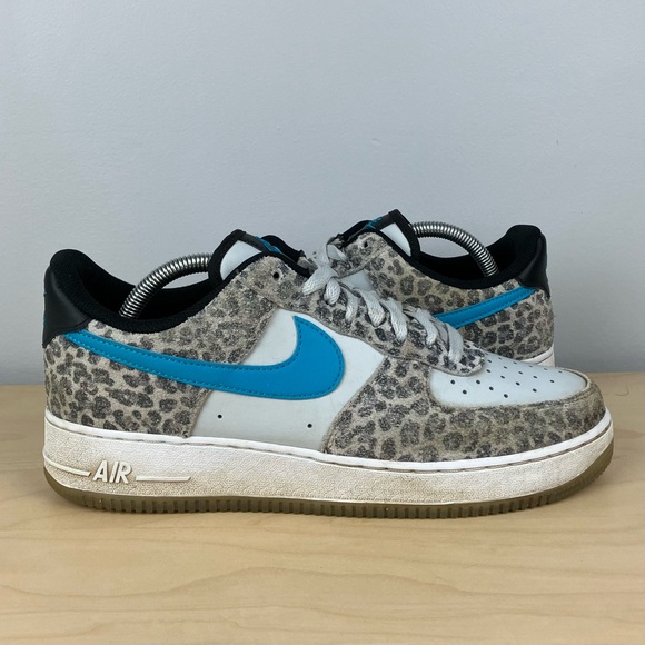 Nike Men’s Size 9.5 Air Force 1 Low PRM Snow Leopard Shoes Beaters - Read! - Picture 2 of 12